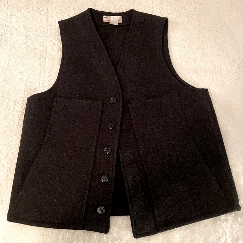 CC Filson Mackinaw Wool Vest Medium Charcoal Size 40